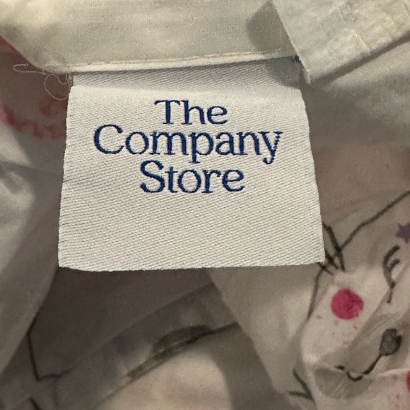 The Company Store Unicorn Kitty Print Bedding Set - White, Pink, Gray - Picture 3 of 5